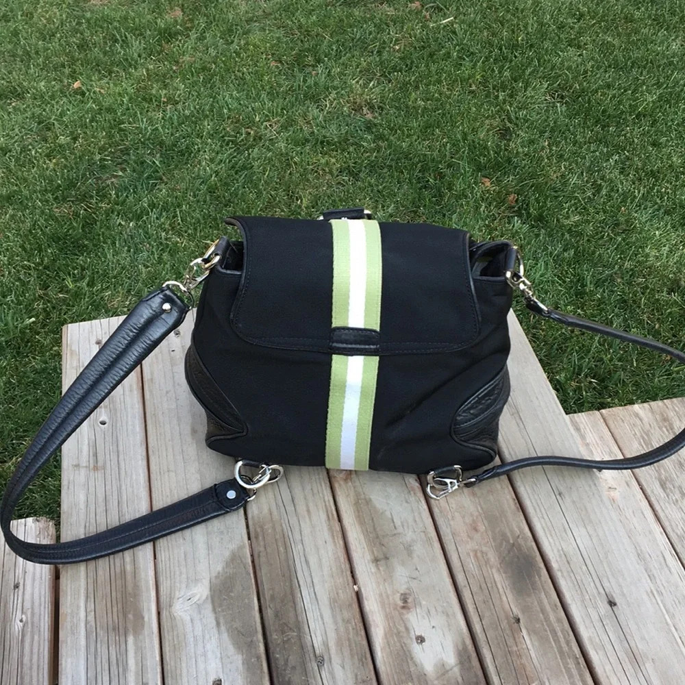 Cole Haan Zerogrand Black Pebbled‎ leather backpack